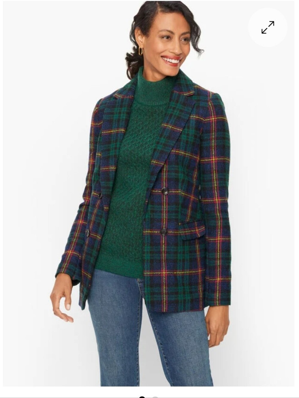 Talbots Relaxed Boucle Blazer Jacket - Picture 9 of 9